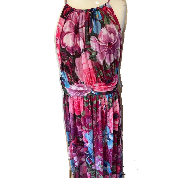 SIZE 16 NWT FLORAL MAXI DRESS BY LONDON TIMES OO7 - Picture 1 of 5